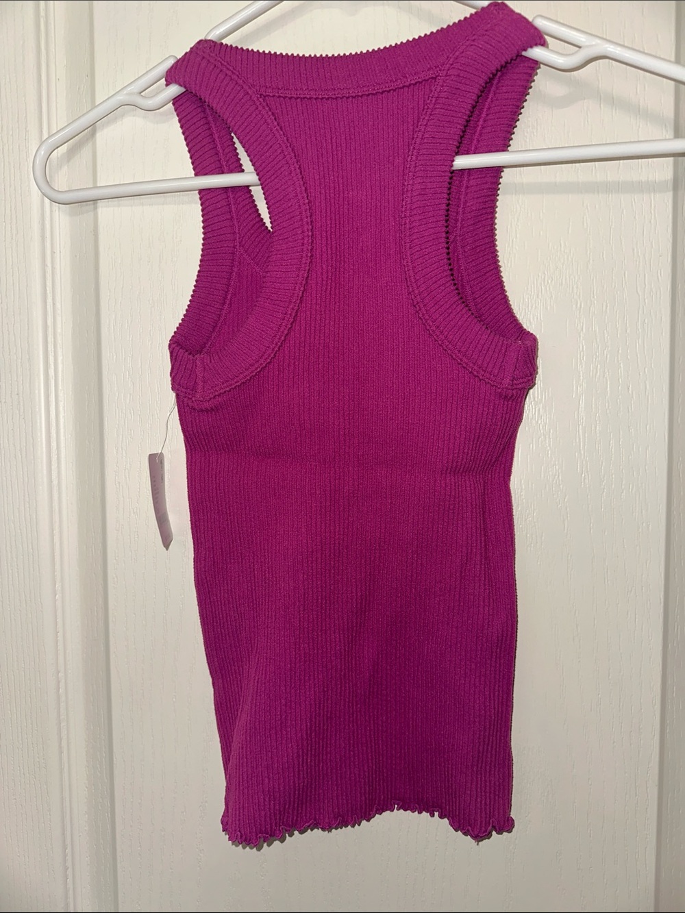 Free People Ribbed Racerback Tank - Magenta - Picture 2 of 4
